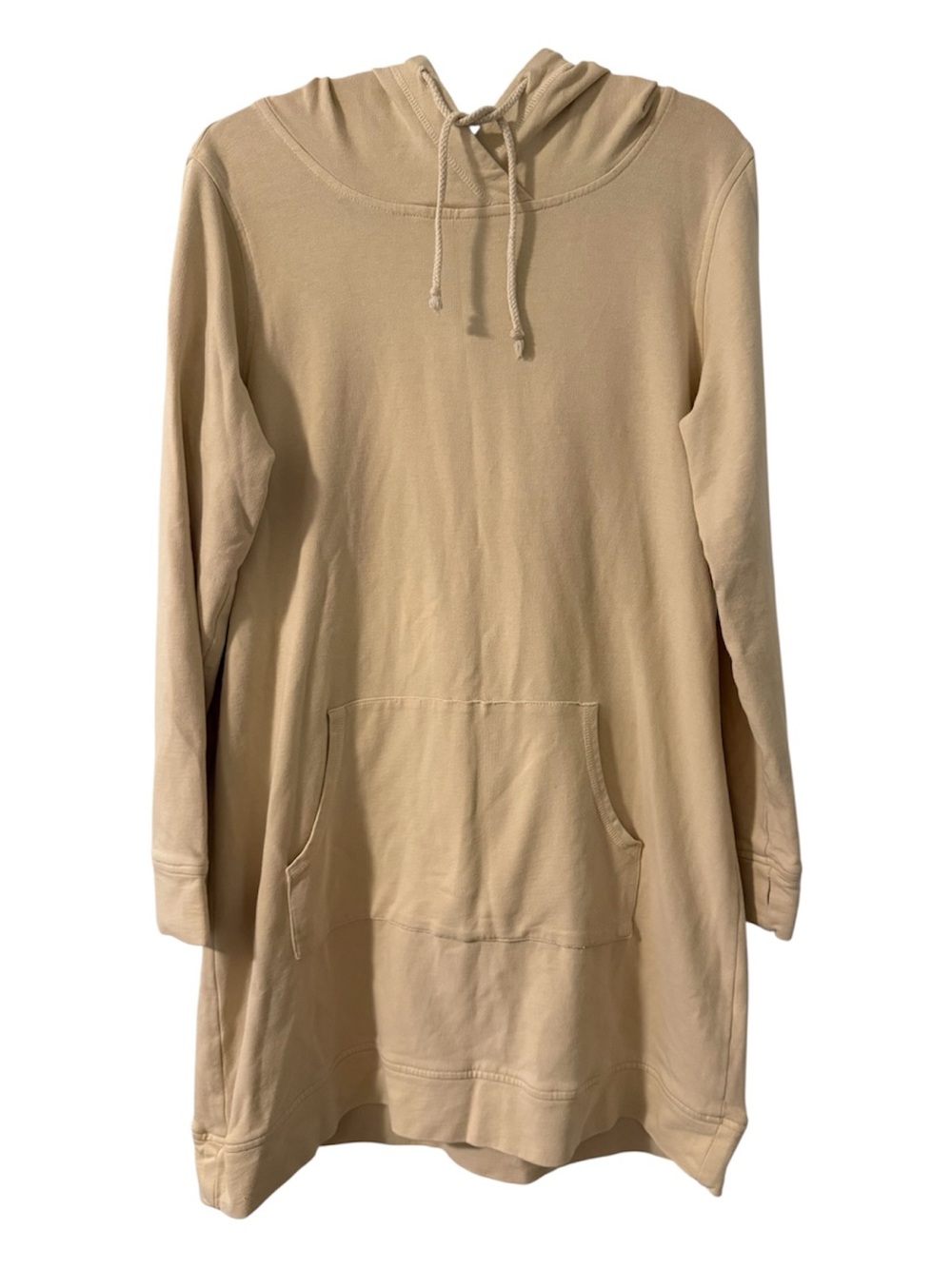 CMC Beige Hooded Sweatshirt Dress Small 20.5” Pit to Pit Made in USA